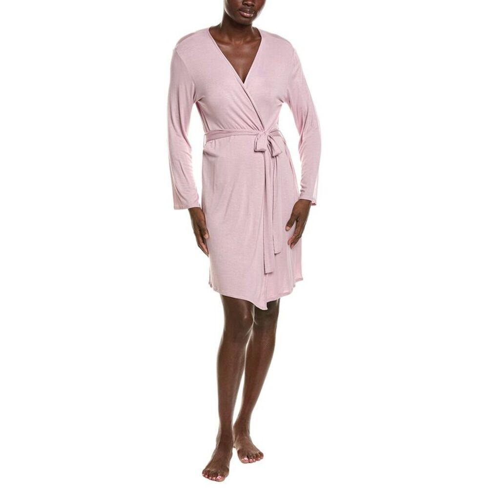 Natori Edit Womens  Celeste Rib Ease Wrap, Pink
